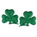 Glittered Shamrock Hair Clip